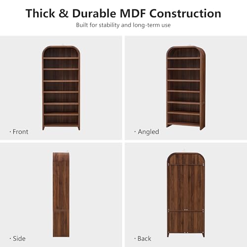 70" Tall Arched Bookcase, view 8