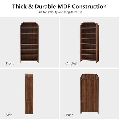 70" Tall Arched Bookcase, view 8