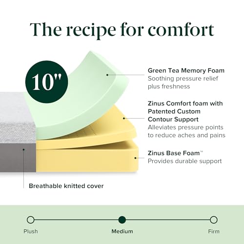 Zinus 10 Inch Ultima RV Memory Foam Mattress [New Version], Short Queen, Fiberglass Free, Medium Firm Feel, Breathable Memory Foam, Certified Safe Foams & Fabric, Mattress in A Box