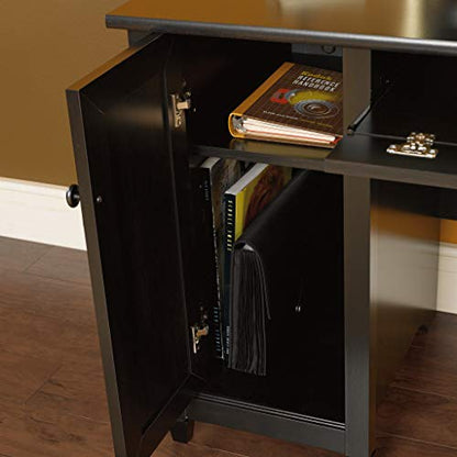 Edge Water Computer Desk with Storage Drawers, Home Office Desk, in Estate Black, view 7