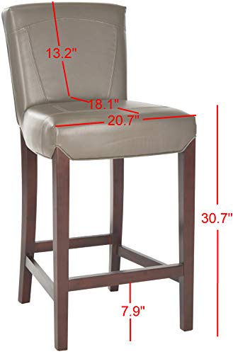 Safavieh Home Collection Ken Clay Faux Leather 30-inch Bar Stool