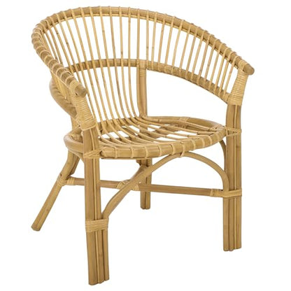 SAFAVIEH Furniture - Varvara Woven Accent Chair - Natural Rattan - Fully Assembled - Ideal for Living Room, Bedroom, Dining Space, 16" Seat Height (ACH9905A)