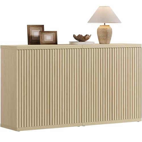 Buffet Cabinet with Storage Sideboard Cabinet with Doors & Shelves, view 2