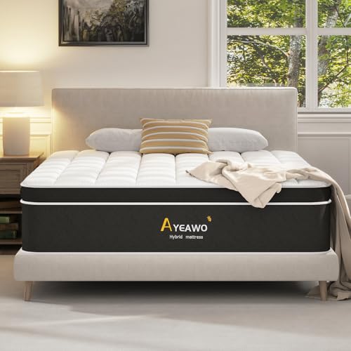 King Size Mattress 12 Inch, Premier King Bed Mattress in a Box with Gel Memory Foam & Pocket Springs for Pressure Relief & Motion Isolation CertiPUR-US, Upgraded Support
