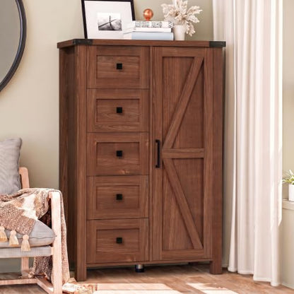 Farmhouse 48 Inch Tall Dresser Chest of Drawer for Bedroom, view 3