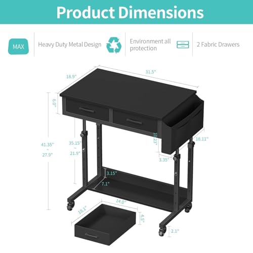 Small Portable Rolling Standing Desk, view 4
