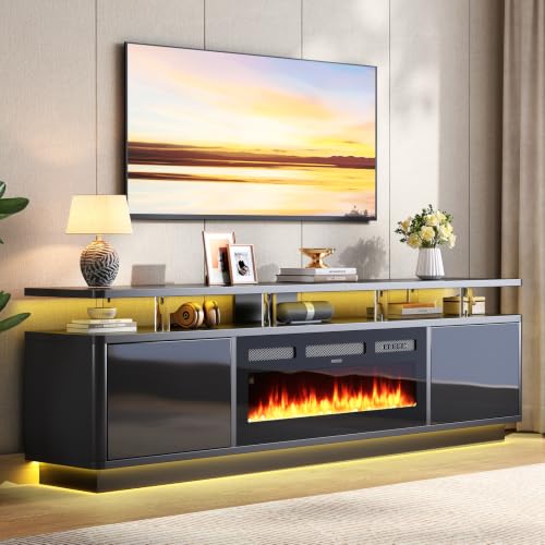 MXV 80" Fireplace TV Stand for TVs Up to 90", view 4