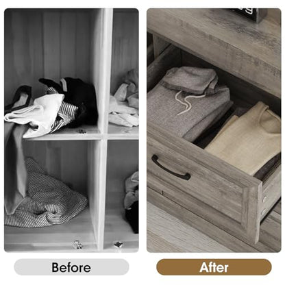 Dresser for Bedroom, 6 Drawer Wide Dresser Organizer with Charging Station, view 7