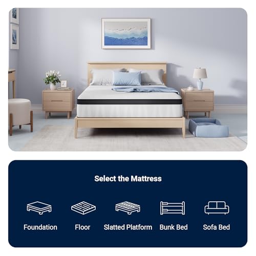 King Size Mattress, 12 Inch King Hybrid Mattress in a Box, Medium Firm Bed with Pocket Springs for Motion Isolation, Strong Edge Support, Breathable Comfort, CertiPUR-US Certified