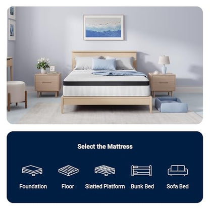 King Size Mattress, 12 Inch King Hybrid Mattress in a Box, Medium Firm Bed with Pocket Springs for Motion Isolation, Strong Edge Support, Breathable Comfort, CertiPUR-US Certified