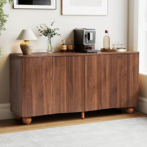 58" Fluted Sideboard Buffet Cabinet, view 2