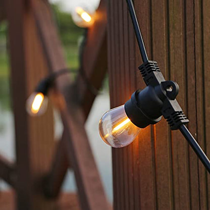 Shatterproof LED String Lights, Waterproof, Warm White 2200K, 70LM, E26 Base - 15 Pack