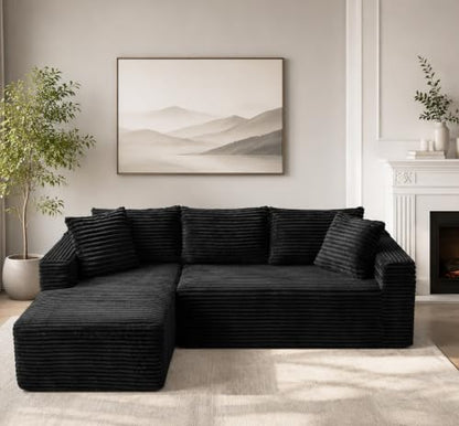 96" Cloud Boneless Sectional Couches with Chaise for Living Room