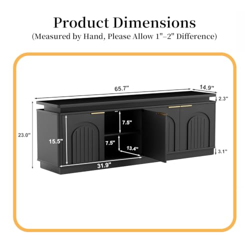 65.7" Sideboard Buffet Cabinet with Storage, view 4