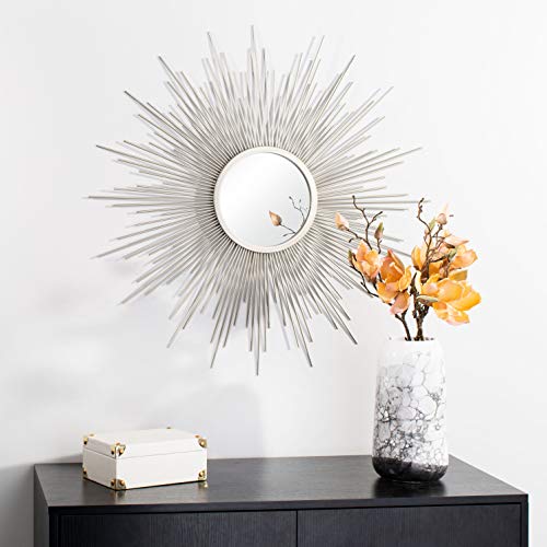 Safavieh Home Collection Alves 30-inch Champagne Sunburst Round Mirror