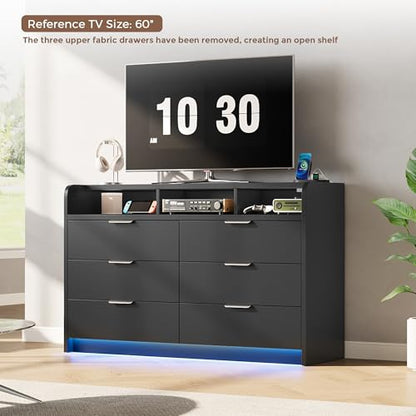 53'' Wide 9 Drawer Dresser for Bedroom, view 4