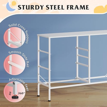 Dresser for Bedroom with 5 Drawers, Wide Chest of Drawers for Bedroom, Fabric Dresser for Living Room, Closet, Hallway, Tie-dye Print (Pink, Purple, Blue)