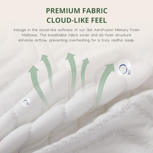 10 Inch Twin Size Mattress, Gel Memory Foam Mattress in a Box, view 6