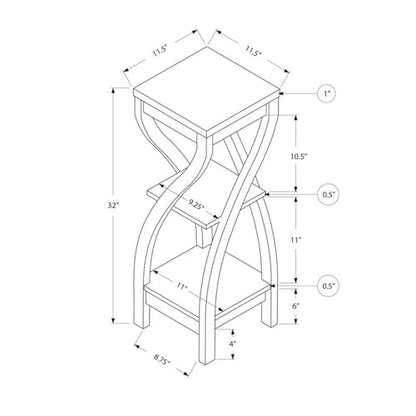 Monarch Specialties Accent Table, 32", White
