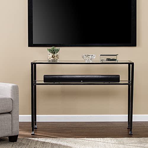 Metal Console Table - Black - Transitional Design, Black Finish - Ideal for Entryway, Living Room (CK8773)