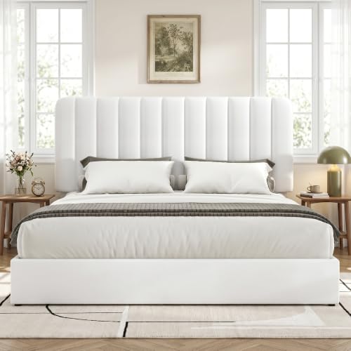 Full Size Upholstered Bed Frame with 4 Drawers and Headboard, view 6