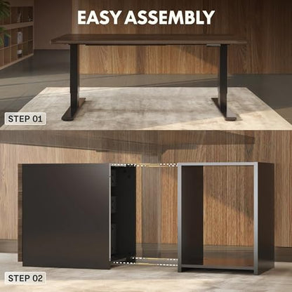 FLEXISPOT 55" Executive Standing Desk with Drawers & CPU Cabinet, Black, view 6