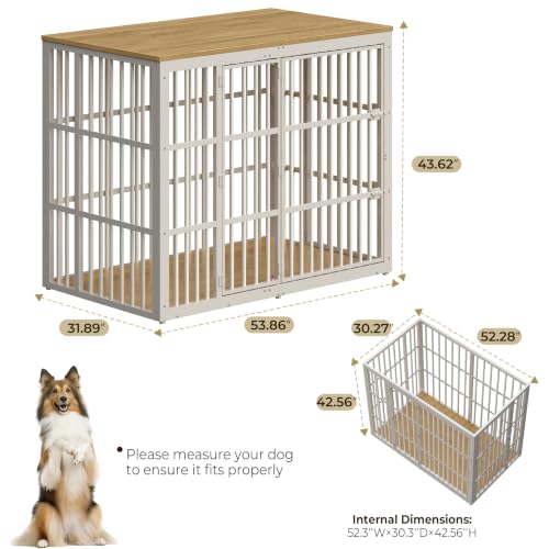 54" Taller Dog Crate Furniture for Great Dane, Natural Beech, view 8