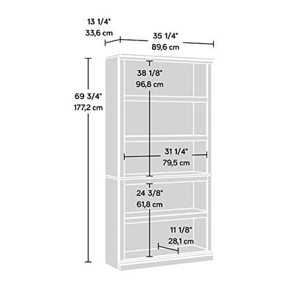 5 Tier Book Shelf Wooden Bookcase Multipurpose Bookshelf for Home Office, view 4