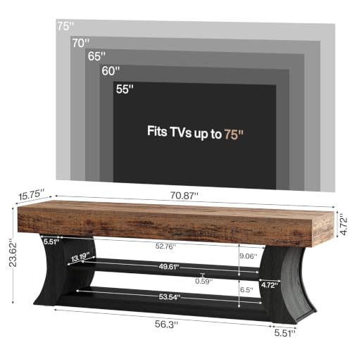 TV Stand for TVs up to 75", Entertainment Center with Storage, view 4