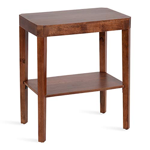 Talcott Mid-Century Side Table, 22 x 14 x 26, Walnut Brown, Modern End Table for Storage and Display