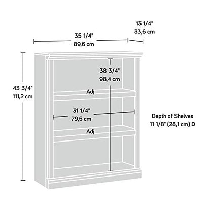 Miscellaneous Storage 3-Shelf Bookcase/ Book shelf, Jamocha Wood finish, view 4
