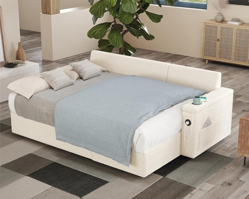 84 Inch Sofa Bed, Sleeper Sofa with Storage, 2 in 1 Pull Out Couch, view 8