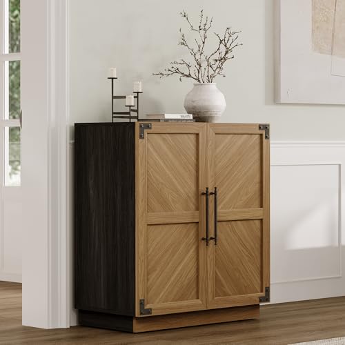 Sideboard Buffet Cabinet with Storage – Large Farmhouse Credenza with Doors & Adjustable Shelves for Living Room, Entryway