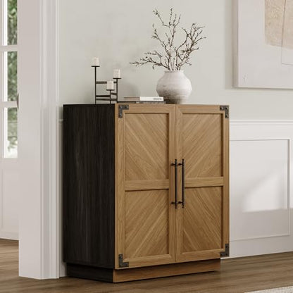 Sideboard Buffet Cabinet with Storage – Large Farmhouse Credenza with Doors & Adjustable Shelves for Living Room, Entryway