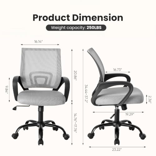 Ergonomic Office Chair, Executive Desk Chair with Lumbar Support, view 3