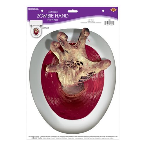 Zombie-Hand Peel 'N Place Toilet Topper