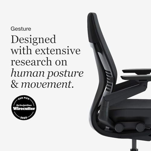 Steelcase Gesture Office Chair, Ergonomic Work Chair with Wheels for Carpet, view 4