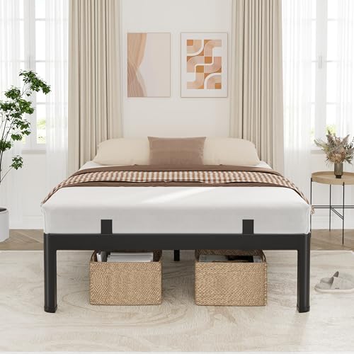 18 Inch Metal Full Size Bed Frame with Heavy Duty Steel Support, view 3