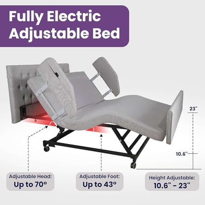 Customize Your Own Adjustable Hospital Bed for Home Use with Gel Memory Foam, view 3