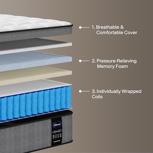 California King Mattress, 14 Inch Luxury Hybrid Cal King Mattress, view 4