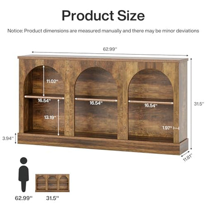 Tribesigns 63-Inch Arched Tall TV Stand for 55/60/65 Inch TVs, view 3