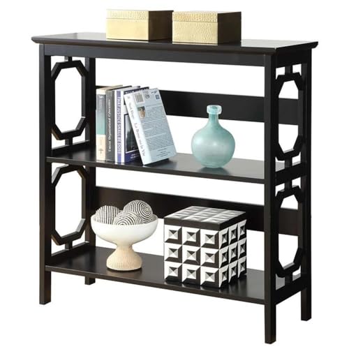 Omega 3 Tier Bookcase, Black