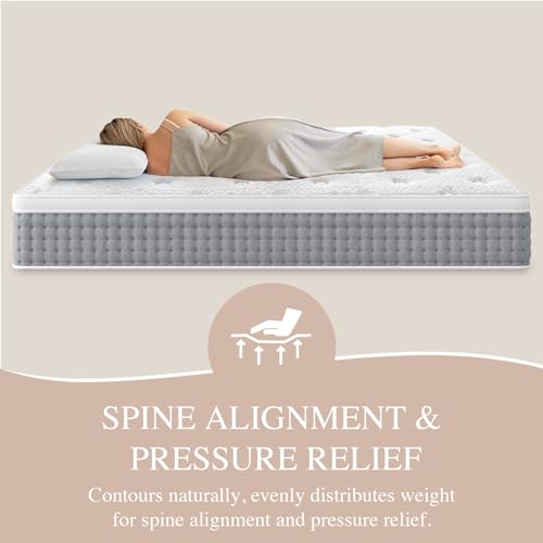 Extra Firm Queen Mattress 12 Inch, Hybrid Mattress Pain Relieving, view 5