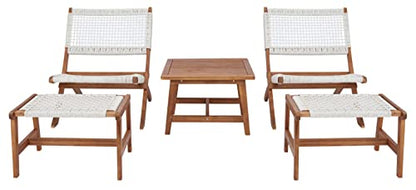 SAFAVIEH Casella White Woven Patio Set, view 2