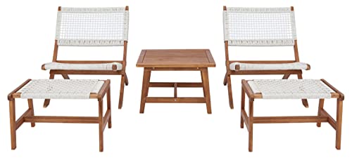 SAFAVIEH Casella White Woven Patio Set, view 2