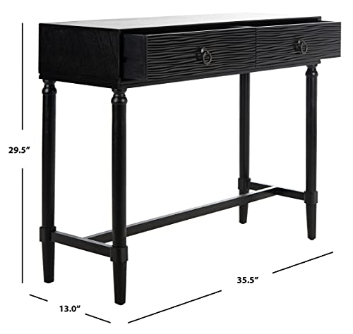 SAFAVIEH Home Collection Aliyah Black 2-Drawer Console Table CNS5729A