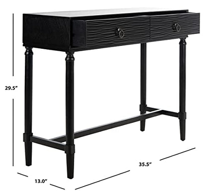 SAFAVIEH Home Collection Aliyah Black 2-Drawer Console Table CNS5729A