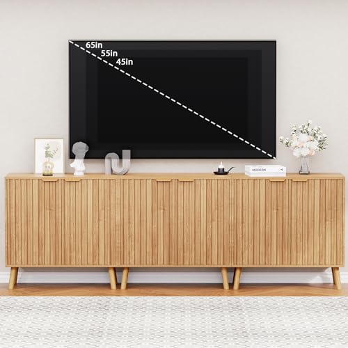 Fluted Storage Cabinet, Buffet Cabinet with Storage, view 6