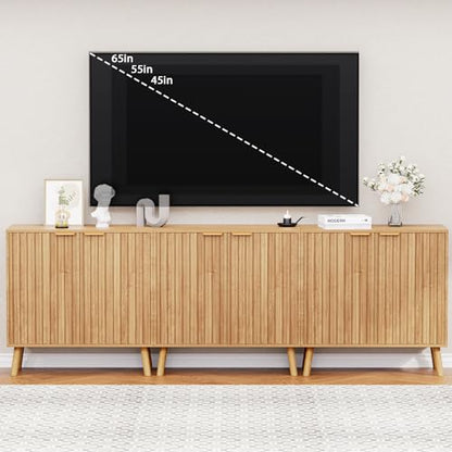 Fluted Storage Cabinet, Buffet Cabinet with Storage, view 6