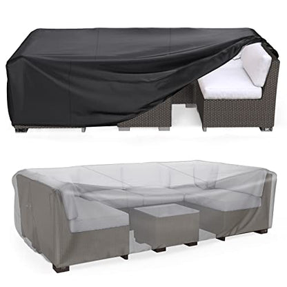 Heavy Duty Patio Furniture Covers Waterproof, Patio Furniture Outdoor Sectional Sofa Couch Set, Patio Table and Chair Set Cover 89.7" L×62.2" W×28.3" H